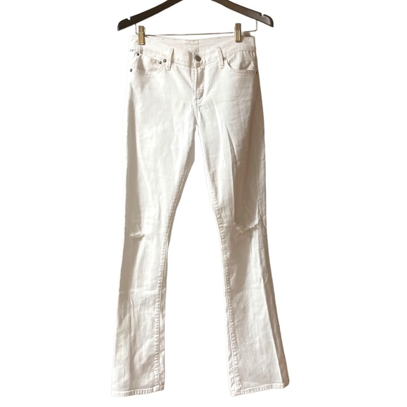 CoH White Distressed Straight Leg Jean - Sz 28 - Picture 1 of 12